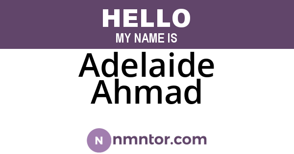 Adelaide Ahmad