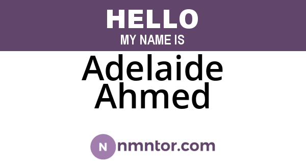 Adelaide Ahmed