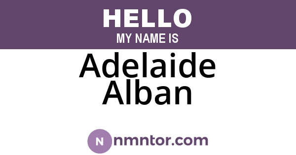Adelaide Alban