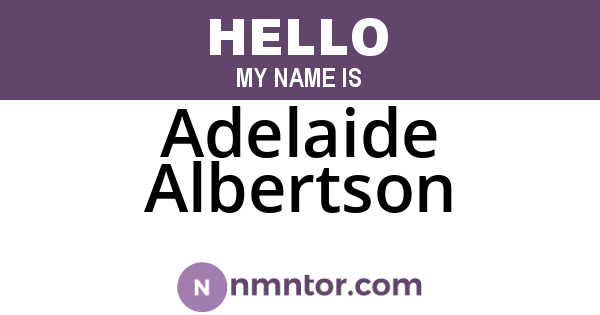 Adelaide Albertson