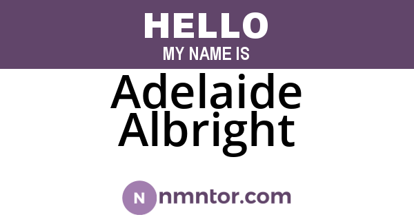 Adelaide Albright