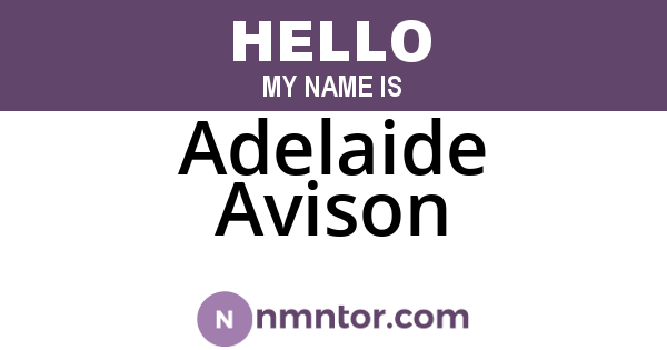 Adelaide Avison