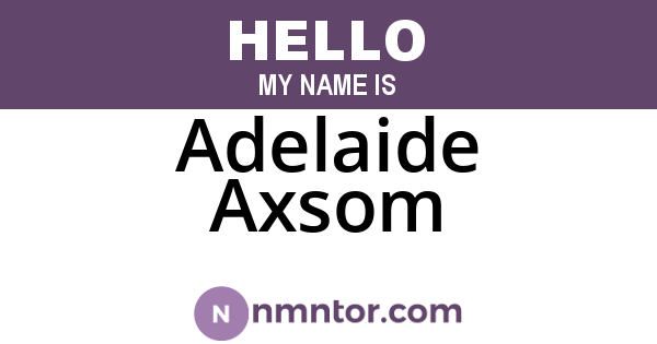 Adelaide Axsom