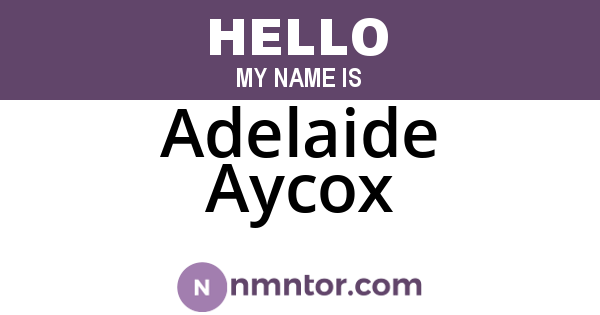 Adelaide Aycox