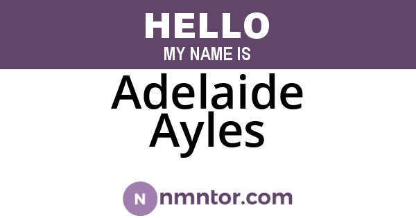 Adelaide Ayles