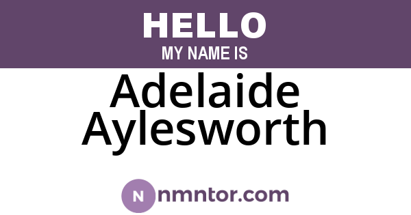 Adelaide Aylesworth