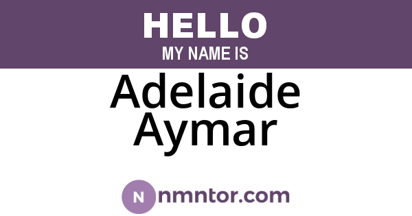 Adelaide Aymar
