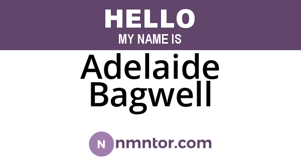 Adelaide Bagwell