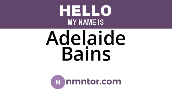 Adelaide Bains