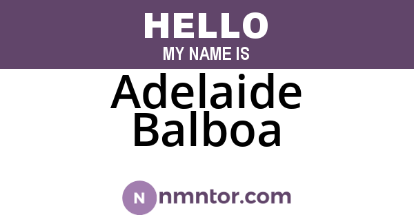 Adelaide Balboa