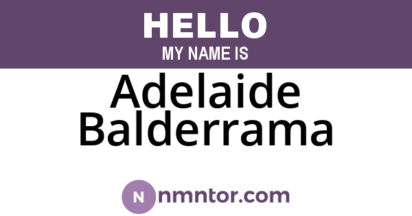 Adelaide Balderrama