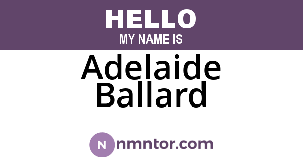 Adelaide Ballard