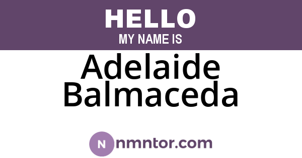 Adelaide Balmaceda