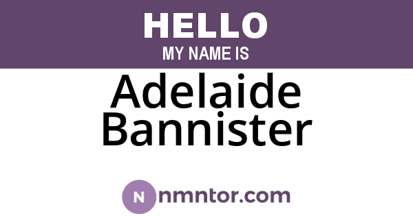 Adelaide Bannister