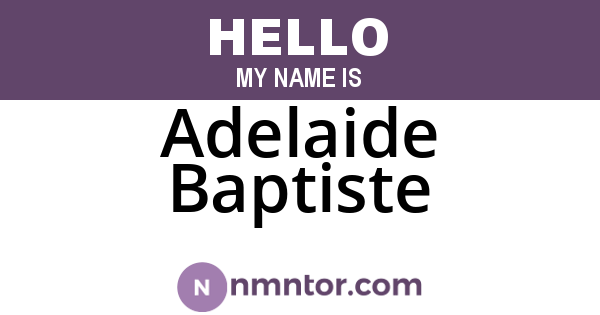 Adelaide Baptiste