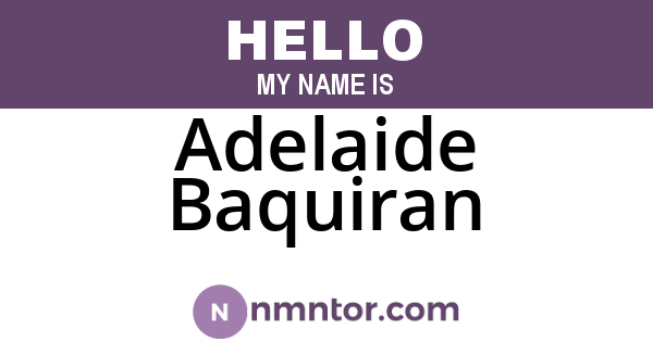 Adelaide Baquiran