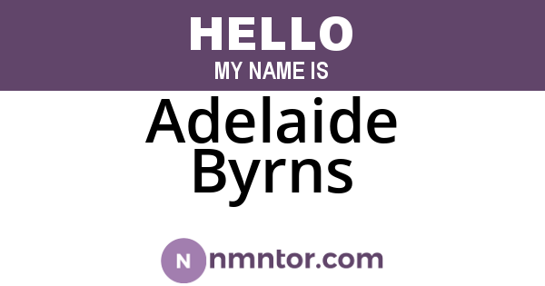 Adelaide Byrns