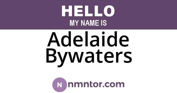 Adelaide Bywaters