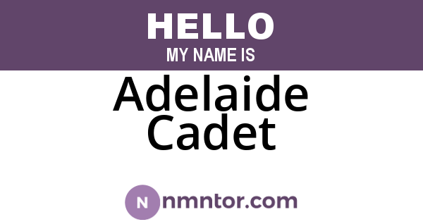 Adelaide Cadet