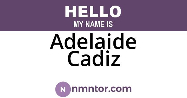 Adelaide Cadiz