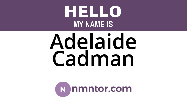 Adelaide Cadman