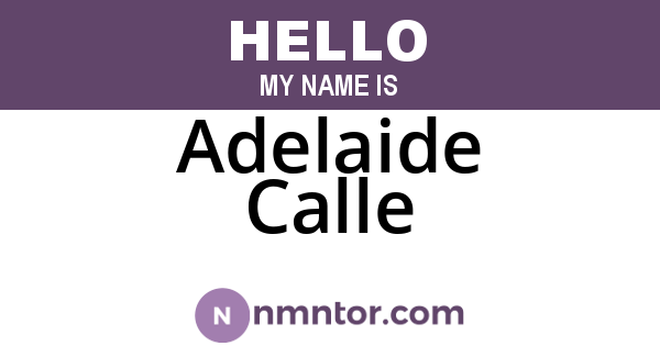 Adelaide Calle