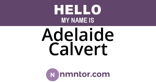Adelaide Calvert