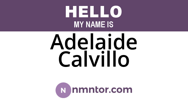 Adelaide Calvillo