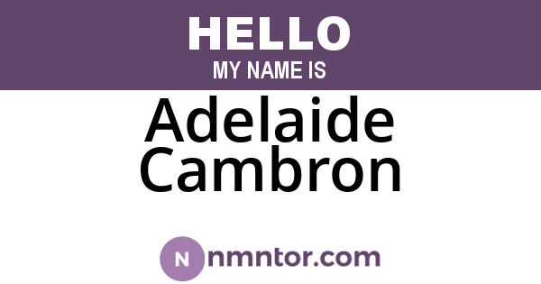 Adelaide Cambron