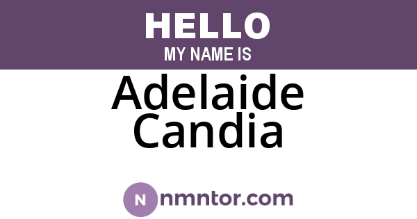 Adelaide Candia