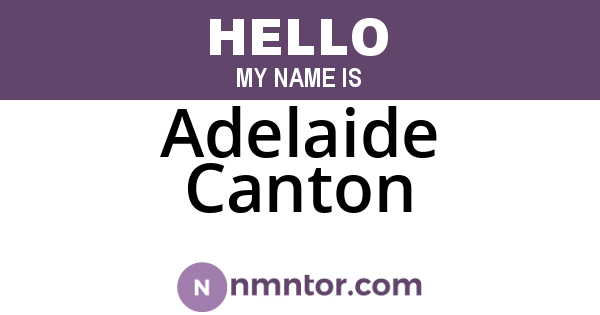 Adelaide Canton