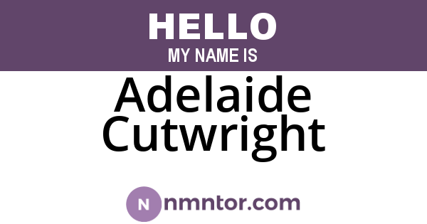 Adelaide Cutwright