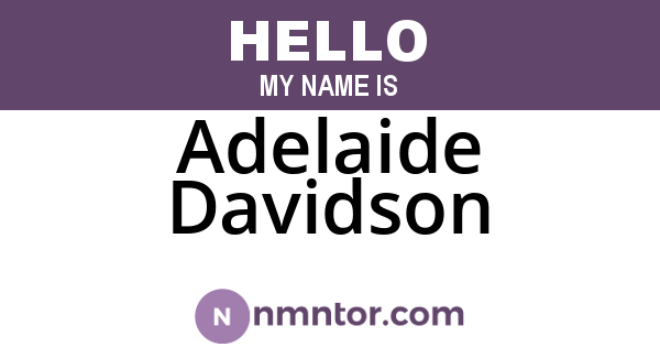 Adelaide Davidson