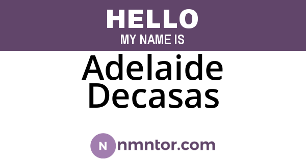 Adelaide Decasas