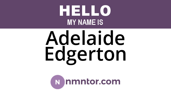 Adelaide Edgerton