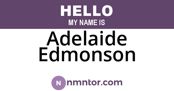Adelaide Edmonson