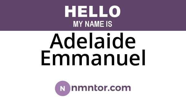 Adelaide Emmanuel