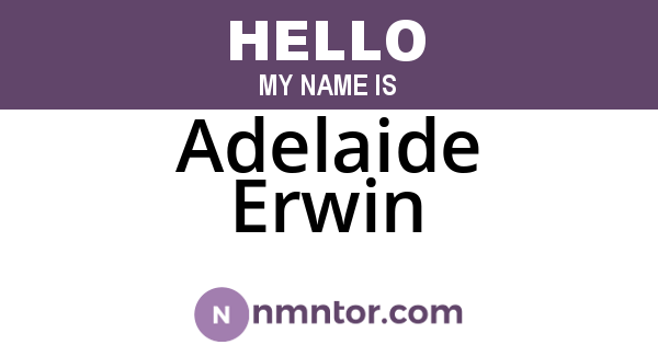 Adelaide Erwin