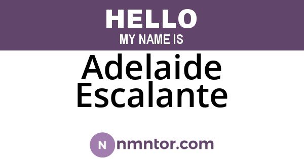 Adelaide Escalante