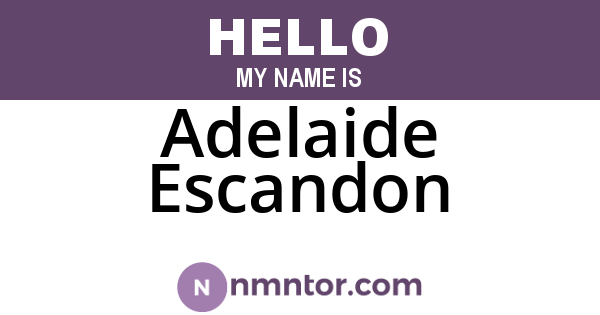 Adelaide Escandon