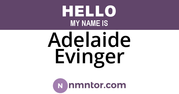 Adelaide Evinger