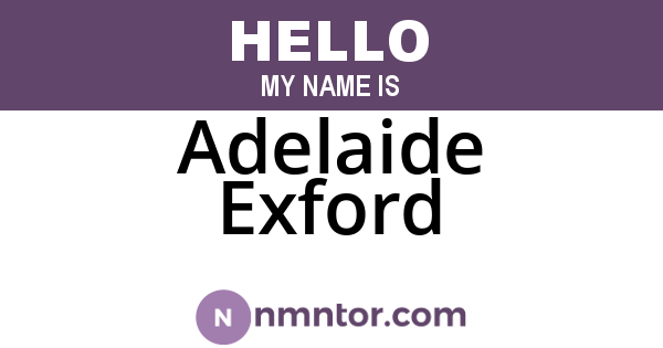 Adelaide Exford