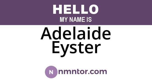 Adelaide Eyster
