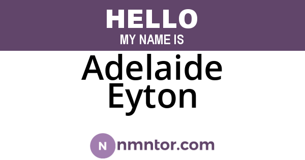 Adelaide Eyton