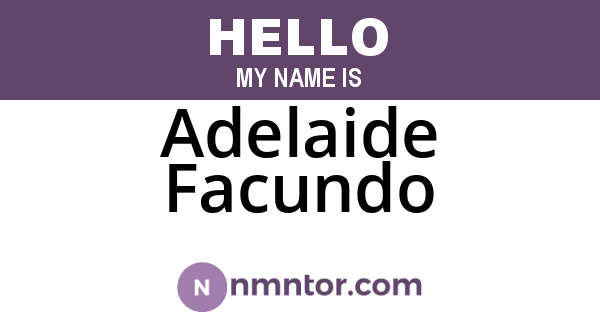Adelaide Facundo