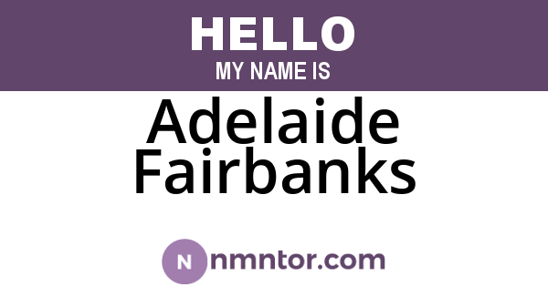 Adelaide Fairbanks
