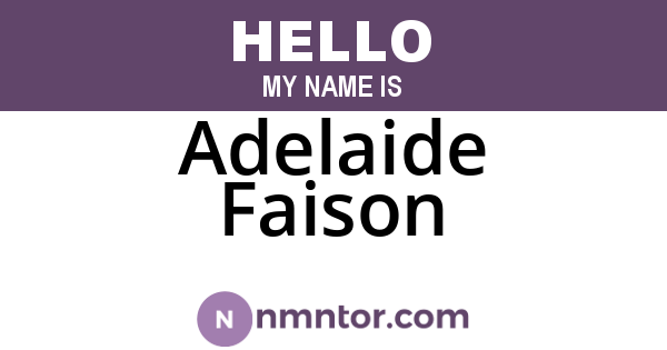 Adelaide Faison