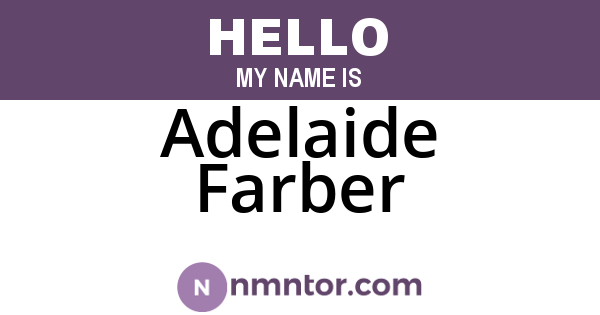 Adelaide Farber