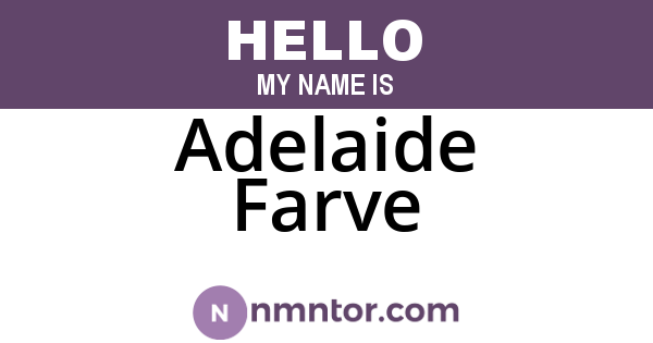 Adelaide Farve