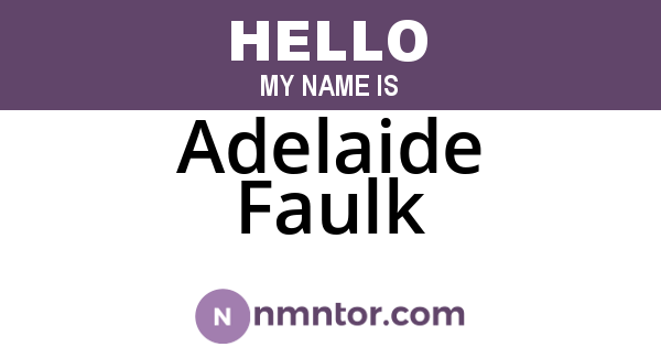 Adelaide Faulk